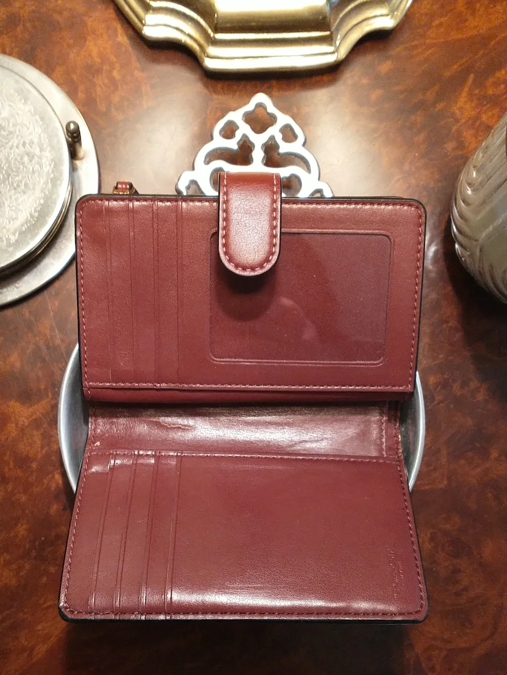 Whimsical Coach Signature Canvas Small Wallet with Cartoon Accents - Picture 4 of 14